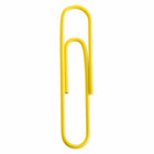 JAM PAPER - Trombone Geant Colore 2", Jaune, 3 paquets de 75-Trombones de qualite superieure fabriques à partir de fil d'acier recouvert de vinyle de haute qualite.