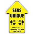 Eddie's Hang-Up Display Ltd. Kit de décalcomanies de sol unidirectionnelles, Francais-Vinyle 3M de haute qualité avec impression en rouge, noir et jaune