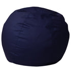 Flash Furniture – Fauteuil poire solide pour enfants, petit, croisé de coton, bleu marine-Fauteuil poire taille enfant
