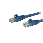 StarTech Câble de raccordement Ethernet Cat6 avec connecteurs antiaccrochements RJ-45, 150 pi, bleu (N6PATCH150BL)-Protecteurs de pinces pour connecteur RJ-45 empêchent le câble de s’accrocher ou de briser pendant l’installation