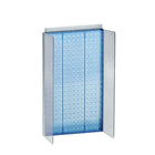 Azar Displays – Présentoir Powerwing à panneau perforé, 22 x 13,5 po, bleu (700355-BLU)-Acrylique bleu