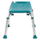 Flash Furniture Chaise réglable de bain et de douche de série D'HERCULES-Teal (DCHY3410LTL)-Siège de selle ergonomique avec trous de drainage