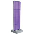 Azar Displays – Présentoir à 4 panneaux perforés, base piédestal, violet (700770-PUR)-Montage de présentoir à panneaux perforés