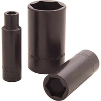 Gray Tools – Douille à choc 6 pans profonde, prise 1 7/16 x 1/2 po, noir-Taille : 1 7/16 po