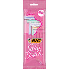 BIC – Rasoirs Twin Select féminin Silky Touch, couleurs variées, paquet de 10-Un paquet de 10 rasoirs jetables pour femmes BIC Silky Touch dans quatre couleurs pastel : violet, rose, orange et vert 