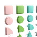 Flash Furniture - Ensemble de formes de couleur pastelle de 256 pieces Bright Beginnings qualite commerciale pour systeme STEAM-Enseigner les couleurs, le tri et l'organisation par le jeu,