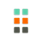 Quartet - Aimants carrés - couleurs assorties - paquet de 6-Aimants carrés dans des couleurs tendance