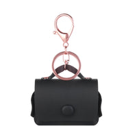 Generak Supply Étui Cuir Végétalien pour AirPod Pro avec Fermeture et Mousqueton - Noir-Protection globale