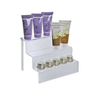 Azar Displays – Présentoir escalier à 3 niveaux pour comptoir, 8,75 x 12 x 8,5 po, transparent, 4/paquet (326043)-8 3/4 haut. x 12 larg. x 8 1/2 prof. (po)