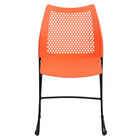 Flash Furniture – Chaise traîneau HERCULES empilable avec ouverture d’aération, capacité de 661lb, orange (RUT498AOR)-Chaise empilable multi-usages
