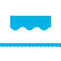 Teacher Created Resources Bordure Aqua festonnée, paquet de 72-Utilisez des bordures colorées pour animer les tableaux d'affichage, les fenêtres, les murs et les projets de classe