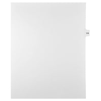 Markmaker - Intercalaires imprimes Legal, Blanc, 1/15th coupe, format lettre, sans trous, 25 tabs/PQT, 5 PQT/Boite, Numero 110-Intercalaires imprimes Legal