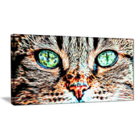 Designart – Art sur toile, les yeux du chat, le reflet de l’âme, (PT2411-32x16)-Impression