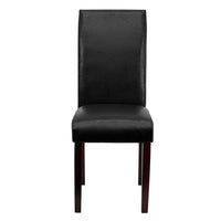 Chaise Parsons LeatherSoft noire-Ensemble de 2 chaises Parsons en cuir