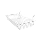 Eddie's - Panier metallique pour murs à claire-voie et grilles - 12 po l x 24 po H x 4 po P - Blanc - 3 par paquet-Panier metallique pour murs à claire-voie et grilles