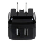 StarTech Chargeur mural 2 ports USB avec adaptateurs de voyage universels, 17 W/3,4 A, noir-Modèle compact convenant à merveille à tout étui de transport