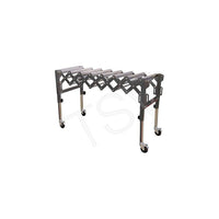 King Canada – Convoyeur à rouleaux extensible et flexible avec roulettes, capacité de 300 lb par pied linéaire (KRRS-109)-Largeur : 20 po