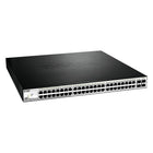 D-Link – Commutateur PoE Gigabit 52 ports WebSmart avec 48 ports PoE et 4 ports SFP-Les options de gestion pour le DGS-1210-52MP incluent SNMP, Web Management, D-Link Network Assistant Utility, et Compact Command Lines