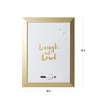 MasterVision Tableau de citation magnetique effaçable à sec - citation "LOL" - 18 po l x 24 po L - cadre metallique dore-Cadre dore metallique elegant et elegant