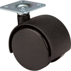 Algood - Roulettes À Roue Double, Séries 300/400, Pivotant, 2po (51 Mm), Plastique, 75 Lb (34 Kg), paquet de 24-Dia. des trous de boulon 15/64po (5,95 mm)