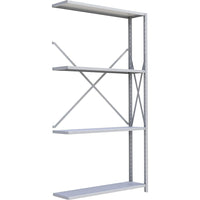 Metalware – Étagère sans boulons RK286, 4 tablettes, 48 x 18 x 88 po, gris pâle-Système de tablettes réglables offrant un espace de rangement solide, mais économique qui convient à vos besoins