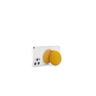 Poignée et support de téléphone compatible MOFT Snap O Magnetic MagSafe pour iPhone - Jaune-Cuir jaune végétalien de qualité supérieure avec base en PC