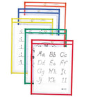 Pochettes effaçables à sec réutilisables C-Line, couleurs primaires, 9" x 12", paquet de 10-Oeillet pratique pour accrocher