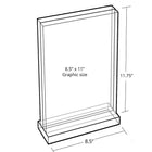 Bloc acrylique vertical sur base acrylique, 8,5x-2