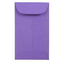 JAM Paper - Enveloppes à monnaie nº 3, 2,5 x 4,25 po, violet intense Brite Hue, 100/paquet-Enveloppes à monnaie