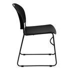 Flash Furniture - Chaise ultra-compacte empilable noire de la série HERCULES avec cadre enduit de poudre noire-Quantité de pile: 35