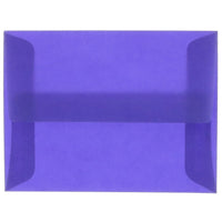 JAM Paper Enveloppes translucides A6, bleu, 50/pqt-Enveloppes en papier translucide bleu