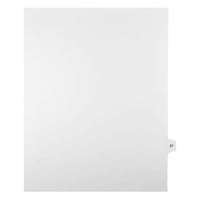 Mark Maker – Onglets séparateurs juridiques blancs, 1/15 onglets, format lettre, sans trous, numéro 27, 25/paquet-Onglets séparateurs blancs, 1/15 onglets