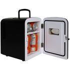 Koolatron - Retro Portable 6 Canettes Thermoélectrique Mini Réfrigérateur Refroidisseur - 4 L / 4,2 qts - Noir-Sa capacité de 4,2 pintes (4 litres) peut contenir jusqu'à six canettes ou quatre bouteilles de 500 ml glacées et prêtes à être dégustées