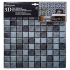 CTG – Carreaux muraux à motif carré 3D, gris métallique, 6 pièces-Carreaux de qualité supérieure: les carreaux de dosseret métallisés 3D à peler et coller sont faits de plastique PVC de haute qualité, durable et écologique, résistant à l'eau et à la moisissure qui ne jaunit jamais avec le temps