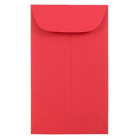 JAM Paper - Enveloppes à monnaie no 3, 2,5 x 4,25 po, papier recyclé Brite Hue rouge, 1000/paquet-Enveloppes à monnaie