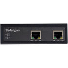 StarTech - Industrial Single Port Gigabit PoE Extender-CARACTÉRISTIQUES TECHNIQUES : 1 Gbit/s | 1 entrée alimentée RJ45 | 1 sortie RJ45 PSE | IEEE 802.3af / 802.3at / 802.3bt (60 W) | 10/100/1000 Mbit/s | Trames étendues 9K | Montage DIN ou mural incl.