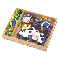 Melissa & Doug Lace and Trace Farm Set-Identifier les formes tout en pratiquant les compétences de laçage