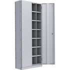 Metalware – Étagère enclenchable RK922, 8 tablettes, 36 x 18 x 88 (po), gris pâle-Système de tablettes ajustables offrant un espace de rangement solide, mais économique qui convient à vos besoins