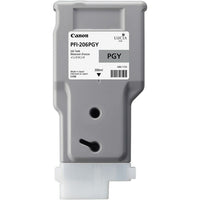 Canon – Réservoir d'encre photo grise PFI-206 (300 ml) pour IPF 6400 / 6450-Gris