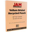 JAM Paper Papier vélin cartonné, 8 1/2 x 11 po, 67 lb, pêche, 250/paquet-Pêche