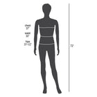 Eddie's - Mannequin réaliste masculin - 2 bras droits (150570-1)-corps - polyéthylène /  
tête - pvc