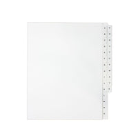 Mark Maker – Onglets séparateurs juridiques blancs, 1/15 onglets, format lettre, sans trous, lettres A à Z-Onglets séparateurs blancs, 1/15 onglets
