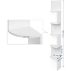 Vasagle - Étagère d'Angle Flottante - Blanc-Design épuré