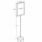 Azar Displays – Présentoir de plancher à cadre double, 22 x 14 po (300286)-La base lestée maintient le présentoir stable et à la verticale
