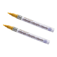 JAM Paper Calligraphie marqueurs de peinture opaque, Or, 2 / paquet (6514957a)-Couleur :  Or