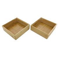 Cathay Importers – Range-tout carré empilable, bambou, 2,5 haut. x 10 larg. x 10 prof. (po), paq./2-Dimensions (po) : 2,5 haut. x 10 larg. x 10 prof.