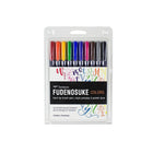 Tombow - Stylo pinceau Fudenosuke pour calligraphie, couleurs variées, paq./10-L'encre pigmentée à base d'eau offre des couleurs riches et vibrantes qui ne traversent pas la plupart des papiers