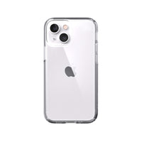 Speck Presidio Perfect Clair pour iPhone 13  Mini/iPhone 12 Mini-En cas de chute, notre technologie Clear Impact compresse l'impact et amortit votre téléphone