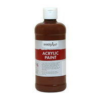 Art pratique – Peinture acrylique pour élève, sienne brûlée, 16 oz (RPC101085)-Peinture en acrylique qui peut être utilisée sur la plupart des surfaces