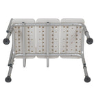 Flash Furniture Banc De Transfert De Bain Et Douche Réglable série HERCULES-Blanc (DCHY3510LWH)-Désinfecter avec un nettoyant à base d'eau